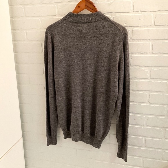 Frank & Oak Men’s Knit Sweater Wool Lighweight Soft High Neck Gray Minimalis M - Picture 9 of 12